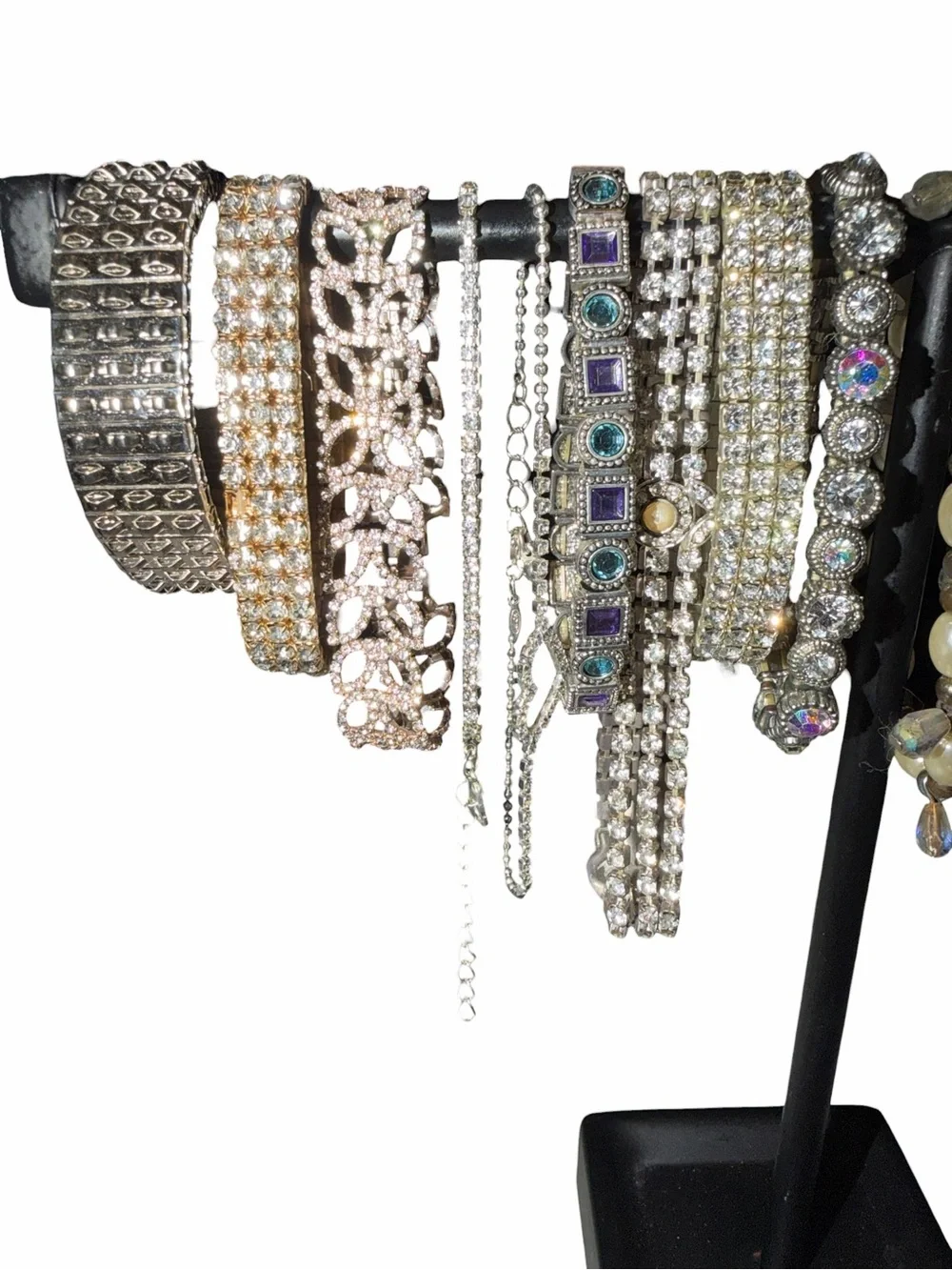 Silvertone and Turquoise Multi-Stack Women's Bracelet Set